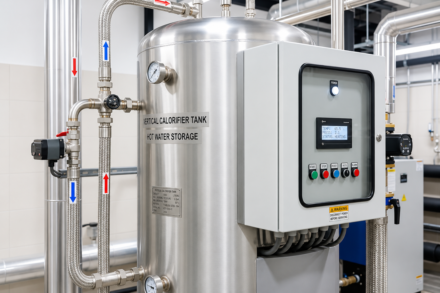 Calorifier Tank with Control Panel - Image 3
